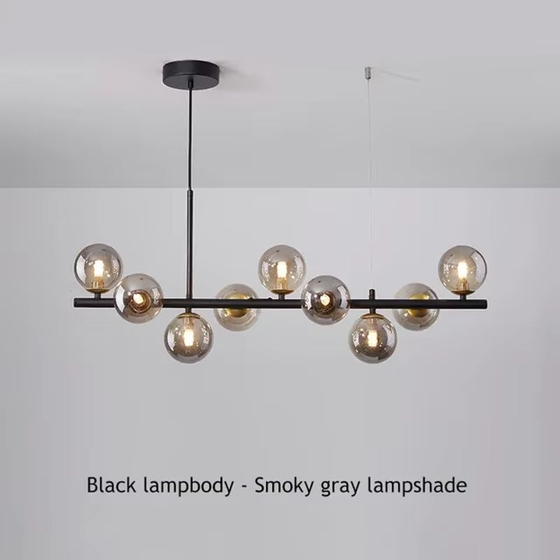 Modern Glass Ball Ceiling Chandelier for Table Dining Living Room Kitchen Island Pendant Lamp Home Decor Indoor Lighting Fixture