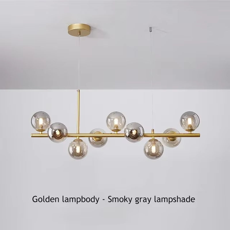 Modern Glass Ball Ceiling Chandelier for Table Dining Living Room Kitchen Island Pendant Lamp Home Decor Indoor Lighting Fixture