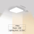LED Ceiling Lights Square Neutral Light 16W 34W Interior Home Decor Simple Ceiling Lighting Bathroom Bedroom Kitchen Living Room
