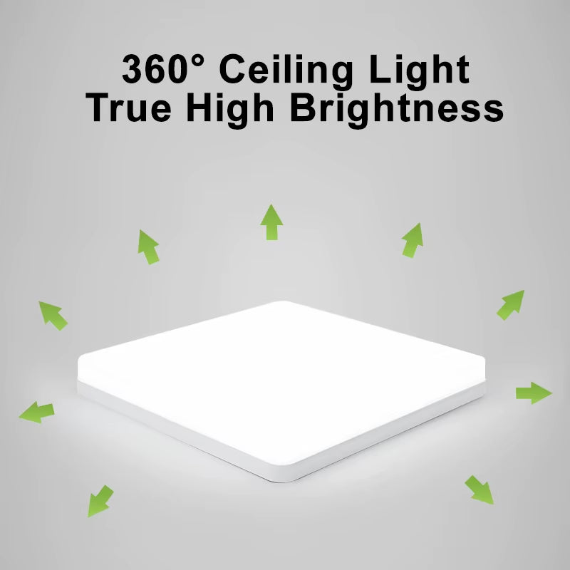 LED Ceiling Lights Square Neutral Light 16W 34W Interior Home Decor Simple Ceiling Lighting Bathroom Bedroom Kitchen Living Room