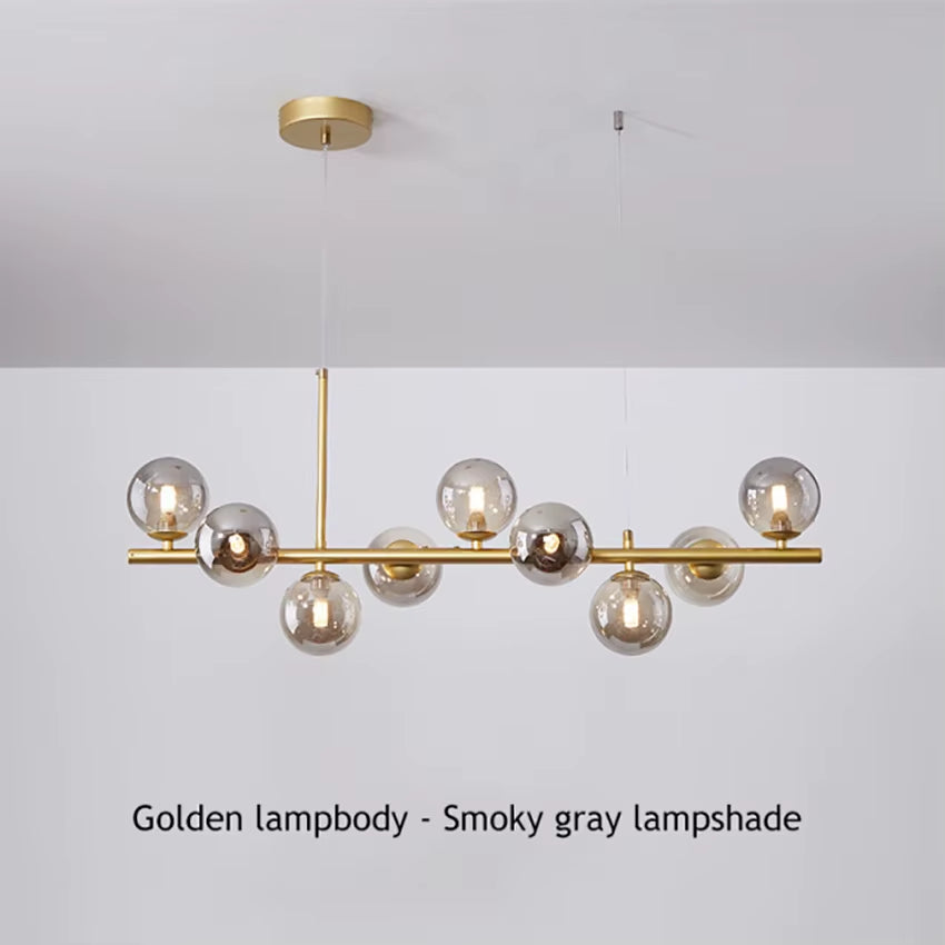 LED Gold Black Pendant Light Modern Glass Ball Chandelier Lighting for Dining Room and Kitchen Island Table Bar Lamp New