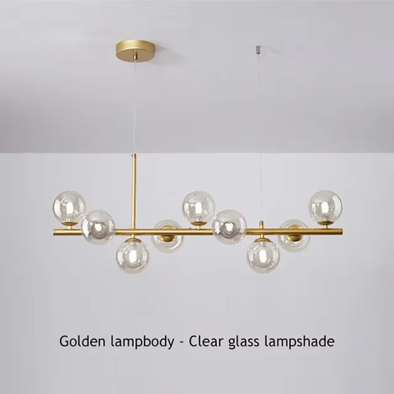 Modern Glass Ball Ceiling Chandelier for Table Dining Living Room Kitchen Island Pendant Lamp Home Decor Indoor Lighting Fixture