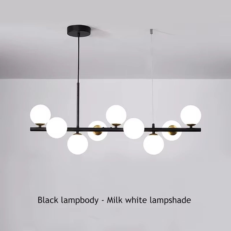 Modern Glass Ball Ceiling Chandelier for Table Dining Living Room Kitchen Island Pendant Lamp Home Decor Indoor Lighting Fixture