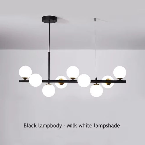 Modern Glass Ball Ceiling Chandelier for Table Dining Living Room Kitchen Island Pendant Lamp Home Decor Indoor Lighting Fixture