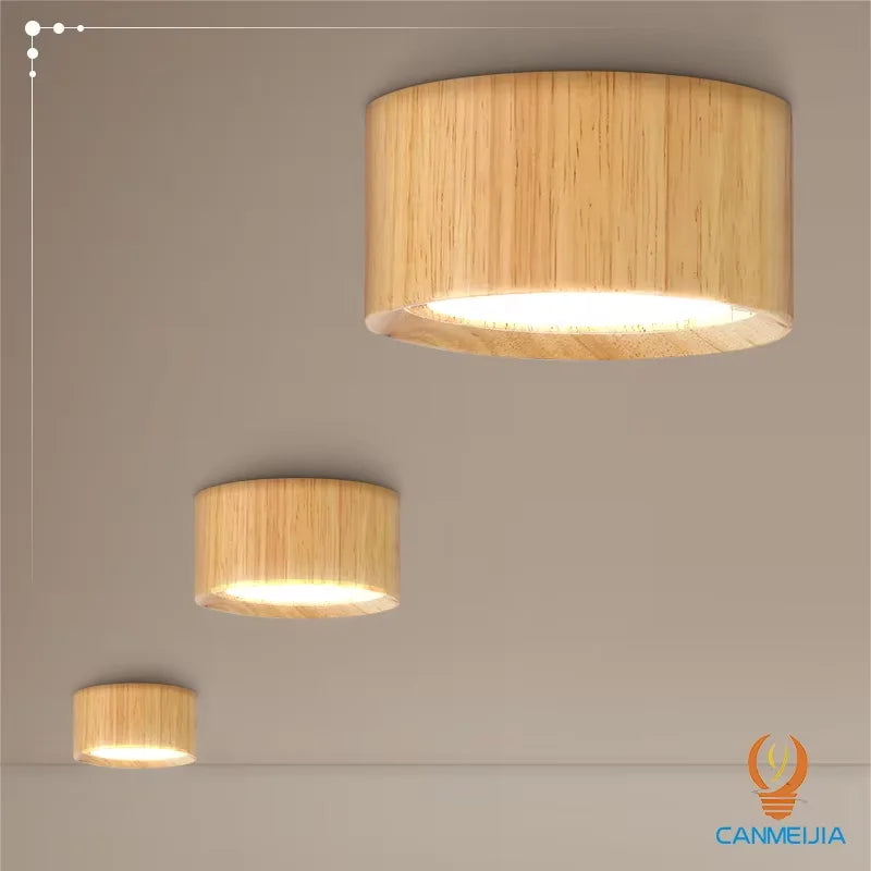 GX53 Downlight Wooden Ceiling Lamp 220V Indoor Decor Lamps Room Lighting Living Room Corridor LED down Lights for Street Bedroom