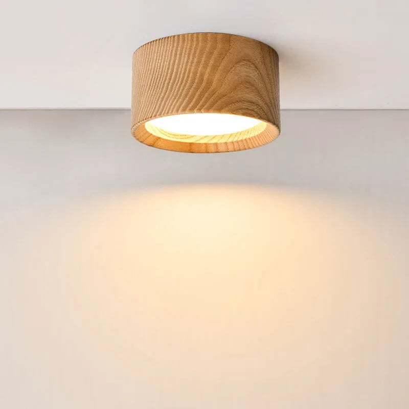 GX53 Downlight Wooden Ceiling Lamp 220V Indoor Decor Lamps Room Lighting Living Room Corridor LED down Lights for Street Bedroom