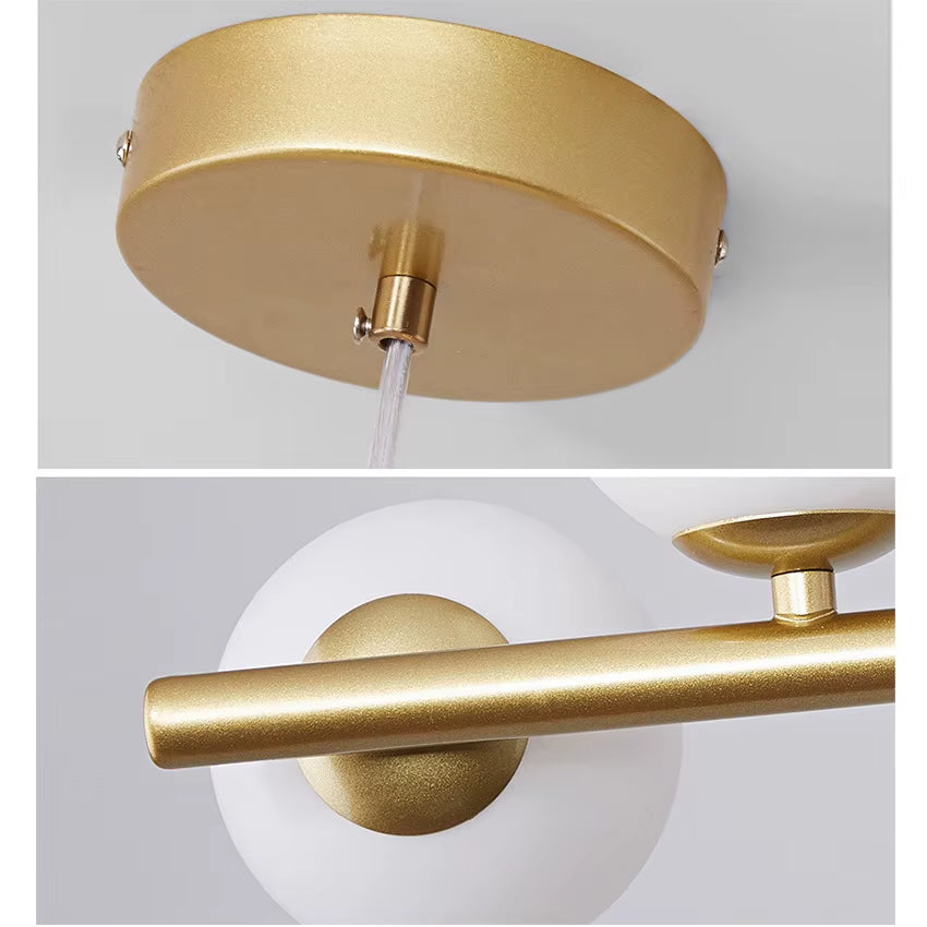 LED Gold Black Pendant Light Modern Glass Ball Chandelier Lighting for Dining Room and Kitchen Island Table Bar Lamp New