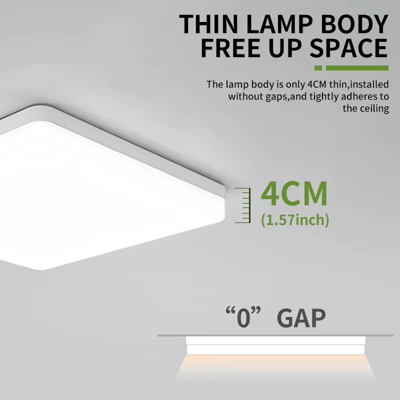 LED Ceiling Lights Square Neutral Light 16W 34W Interior Home Decor Simple Ceiling Lighting Bathroom Bedroom Kitchen Living Room
